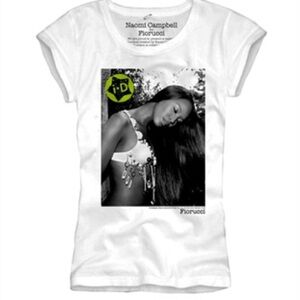 Fiorucci White Naomi Campbell Graphic Tee